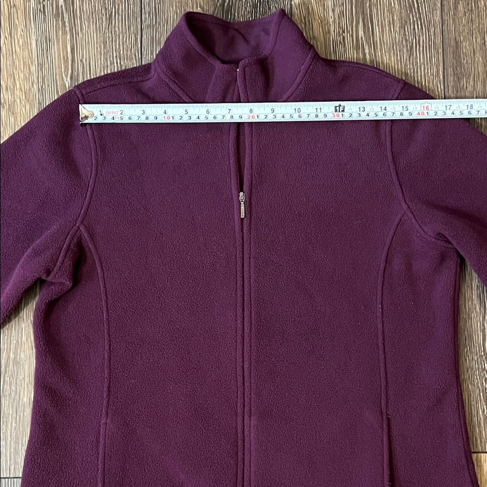 L.L. Bean Polartec Fleece Purple Jacket Zip Closure Pockets Collar Womens Medium - Picture 11 of 14